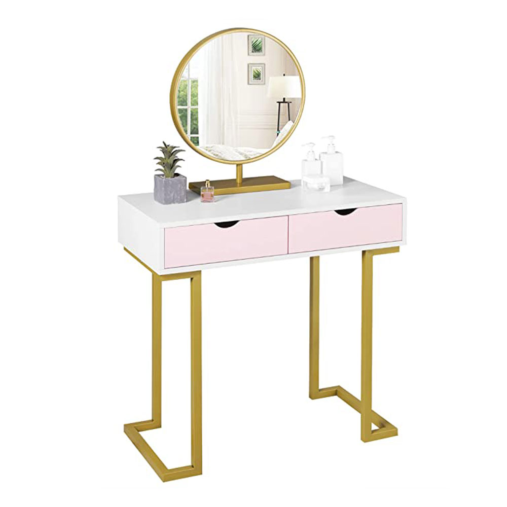 white-pink-and-gold-dressing-table