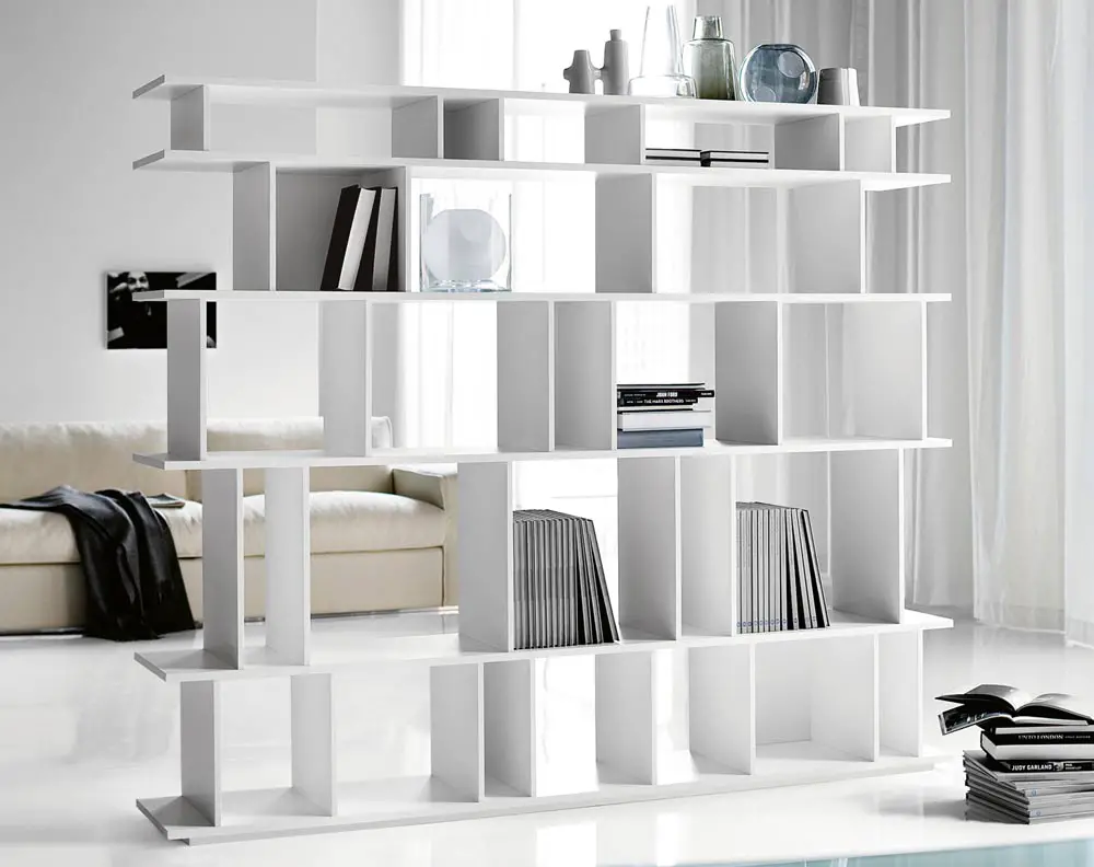 white-shelving-room-divider